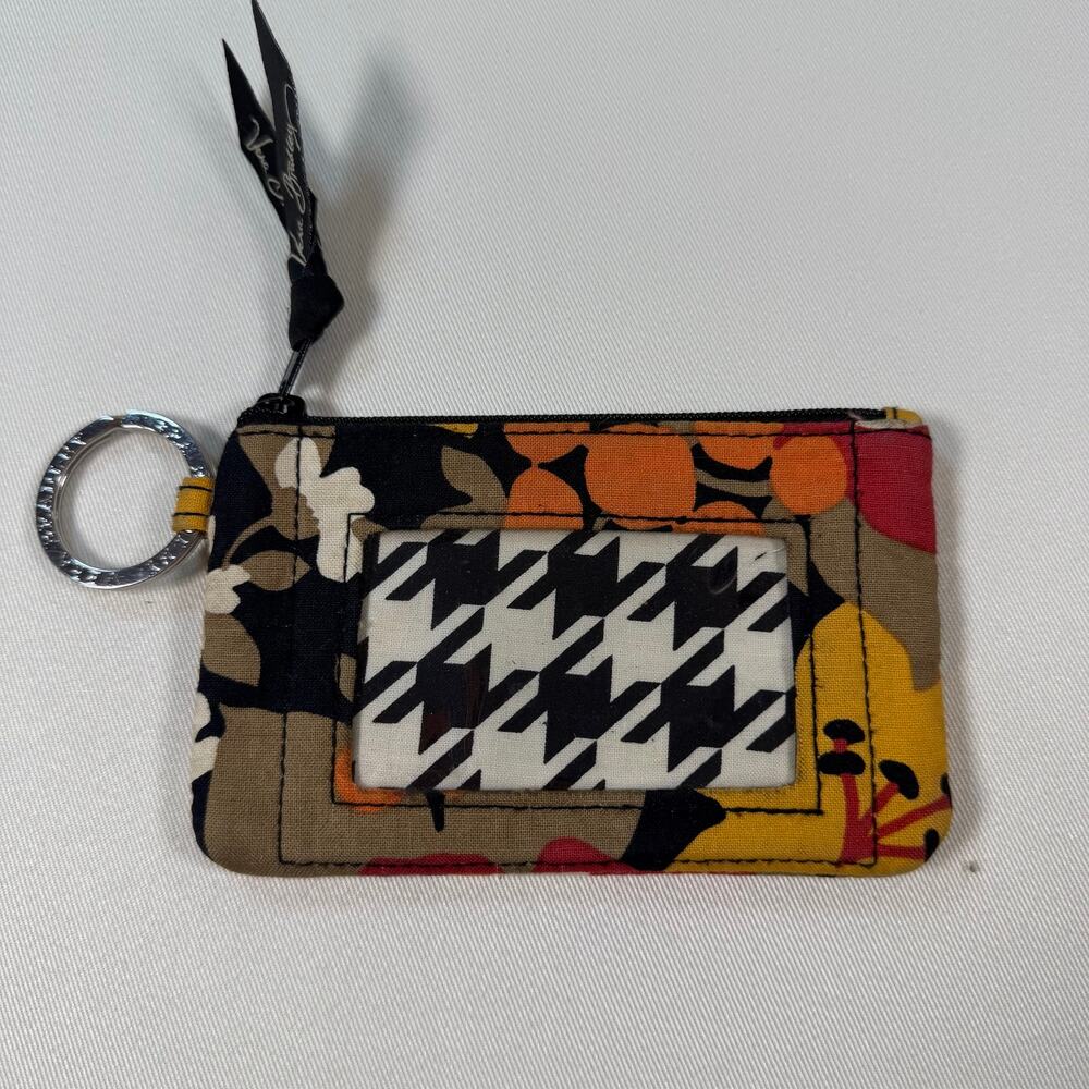 Vera Bradley ID Coin Card Keychain Pouch in retired Bittersweet pattern EUC